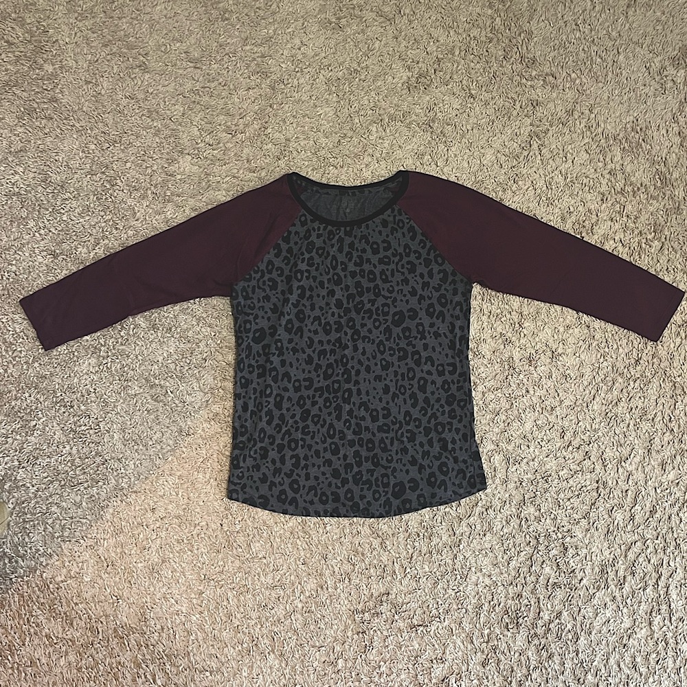 Two-Toned Leopard Print Shirt